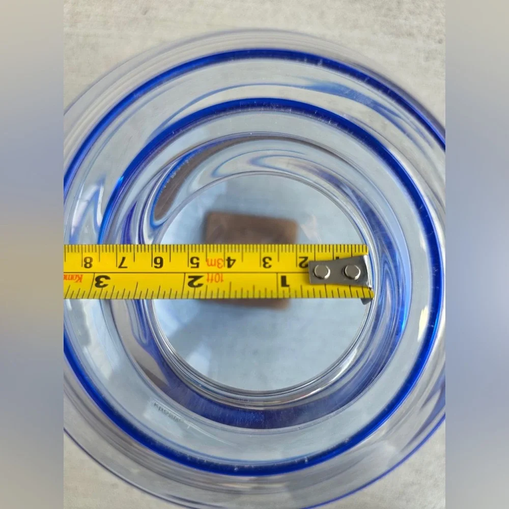 Krosno Poland for Crate & Barrel Santorini Cobalt Blue Glass Vase, 9.5”